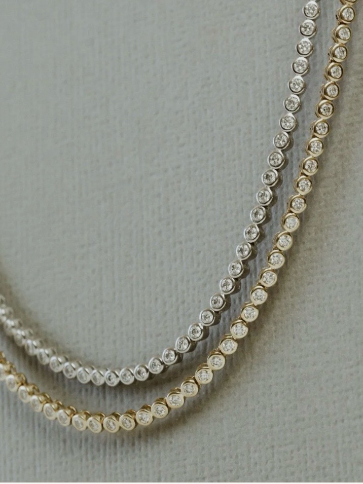 Nwt Madewell Tennis Bezel Necklace